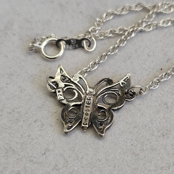 12K Butterfly Anklet Bracelet on 925 Chain - Picture 14 of 15